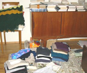 Mom's clothes.